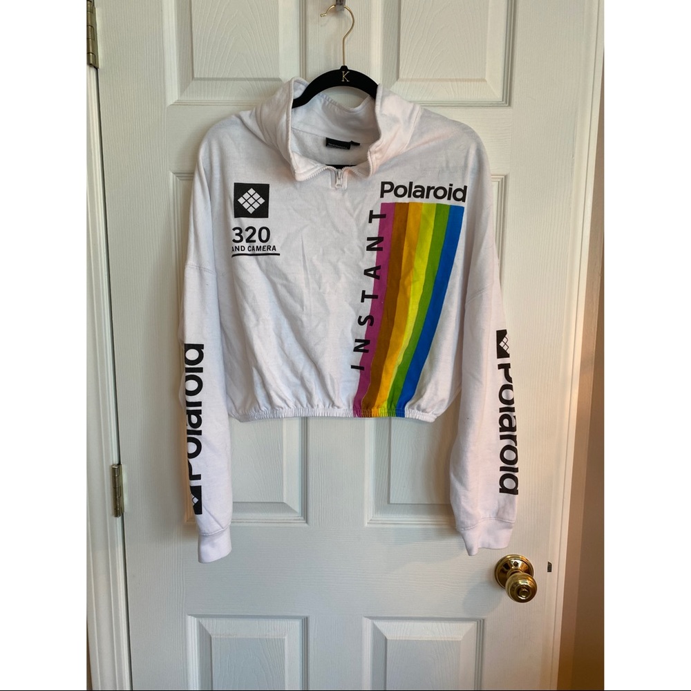 Polaroid cropped sweatshirt